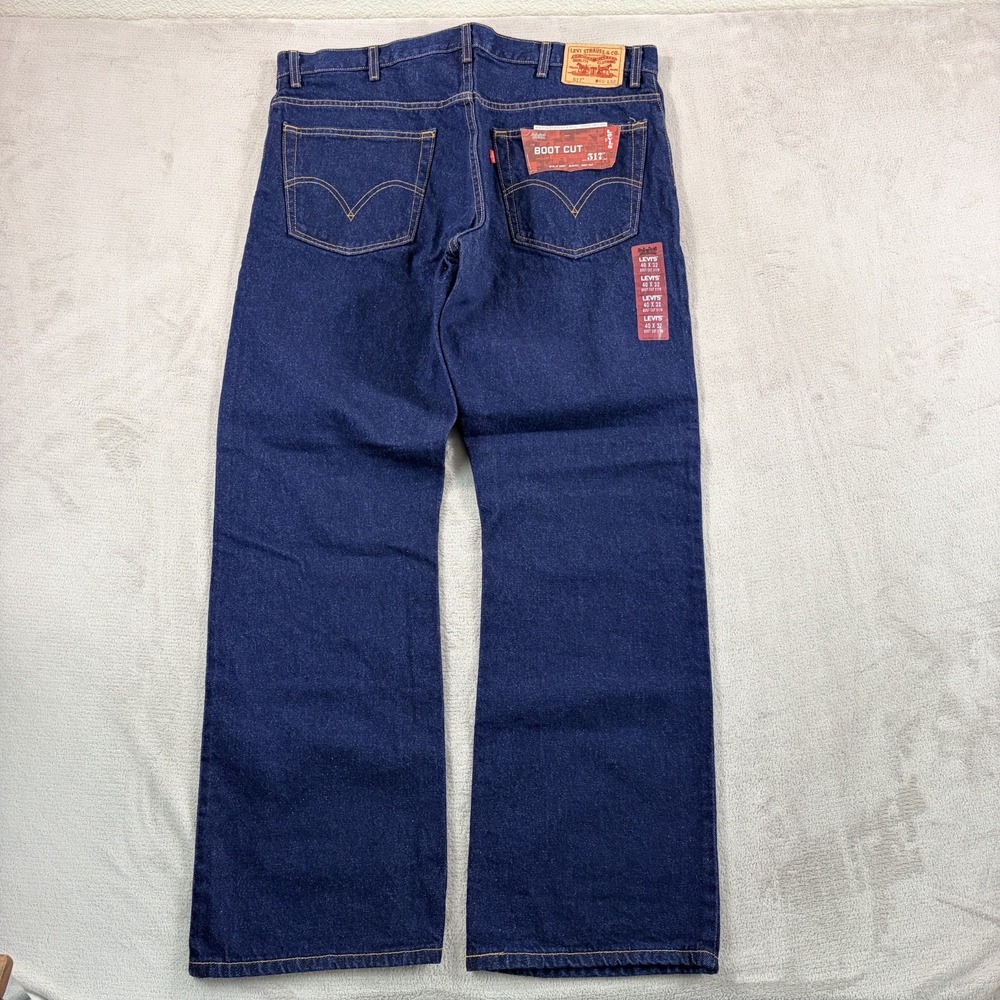 Vintage Levi's 517 Boot Cut Jeans in Blue Denim Men 40x33 (Tag 40x32) Y2K NWT